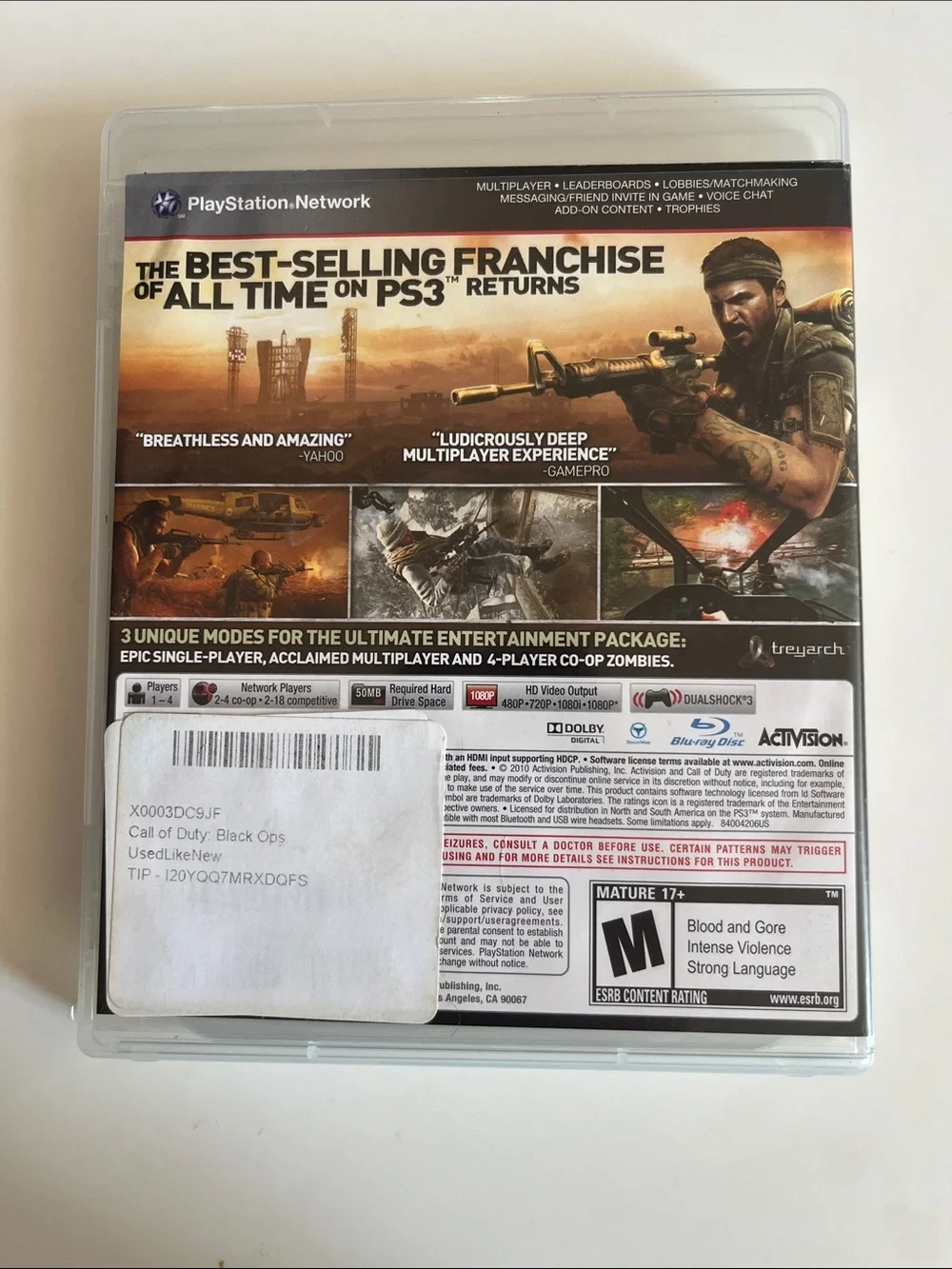 Call of Duty: Black Ops (PS3) - Black Case by Activision